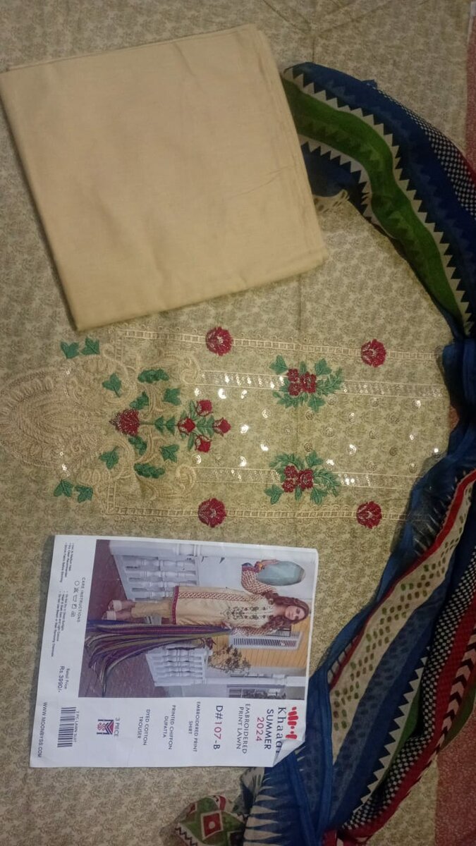 3pc Lawn embroidery