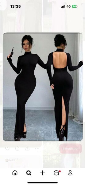 Robe Longue Élégante Dos Nu