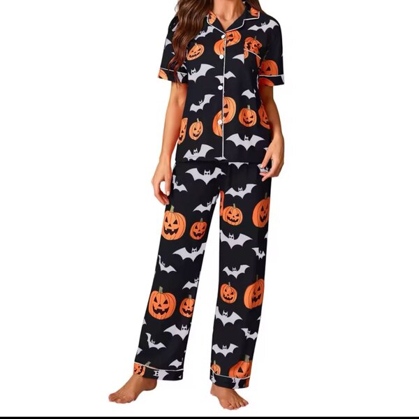 Pyjama Halloween femme citrouilles