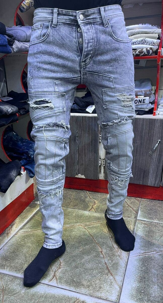 Jean déchiré slim pour homme