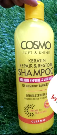 COSMO - SOFT & SHINE KERATIN PEPTIDE & VITAMIN E REPAIR RESTORE SHAMPOO