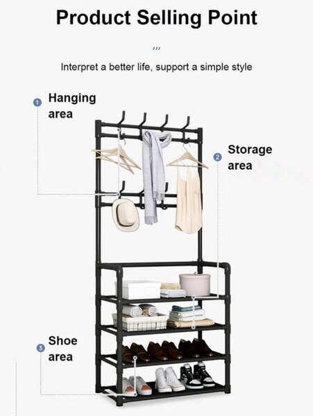 Étagère de chaussures avec ceintre