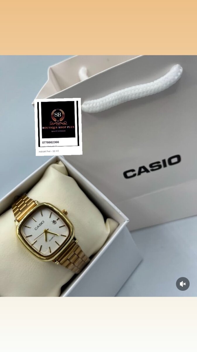 Montre Casio authentique avec sa boîte
