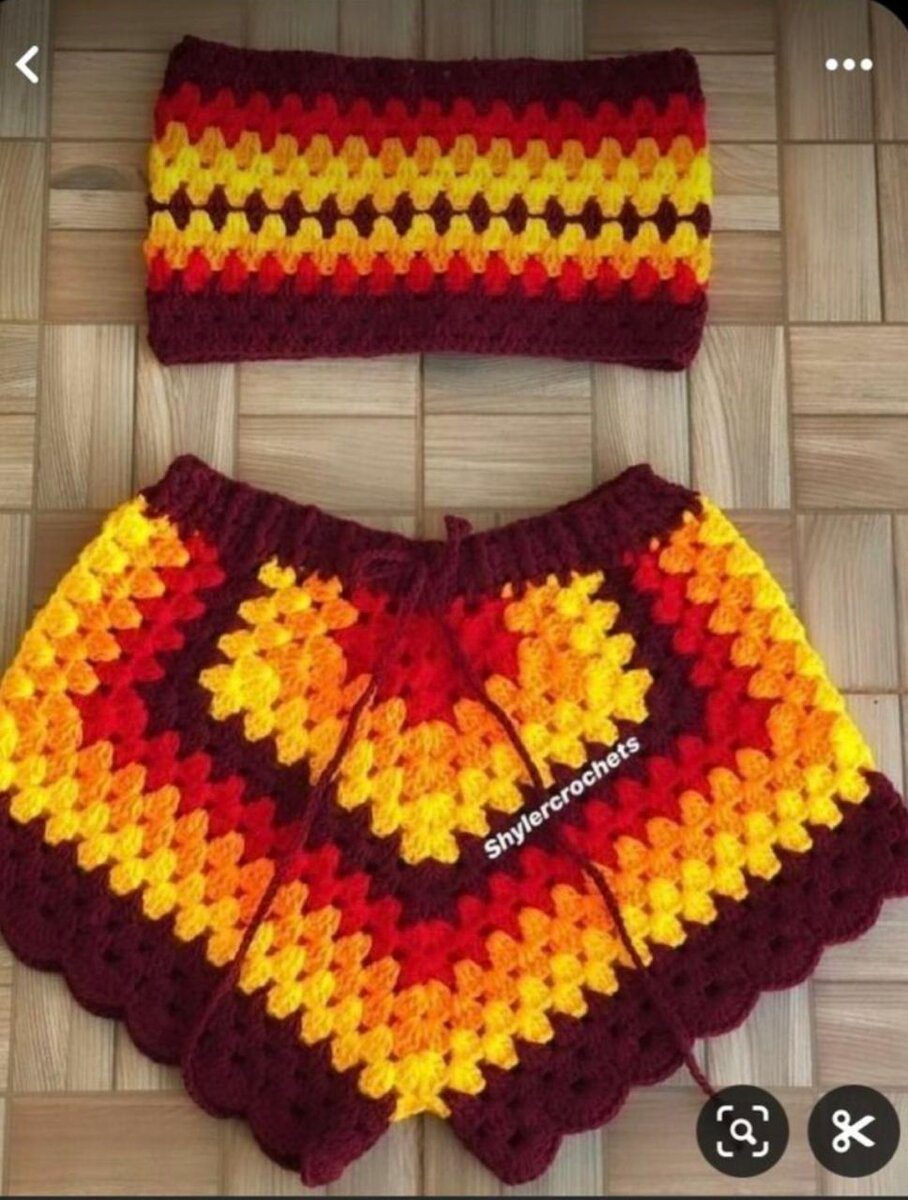 Tenue crochet colorée