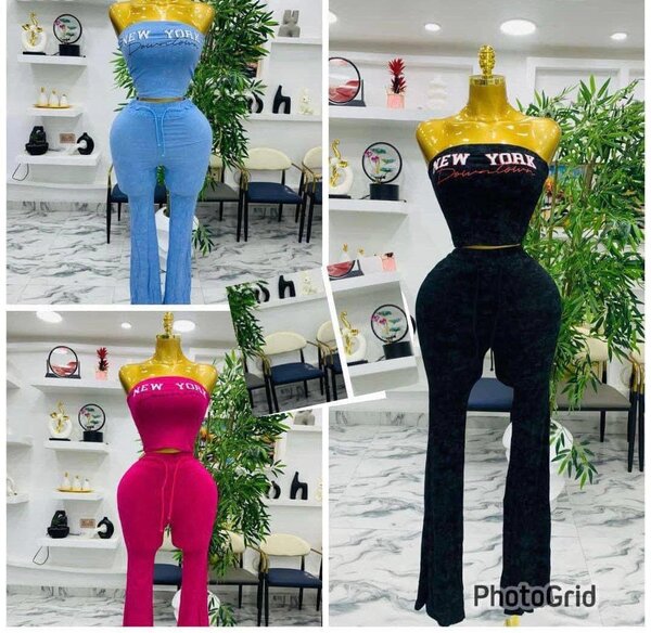 Ensemble crop top et pantalon élégant