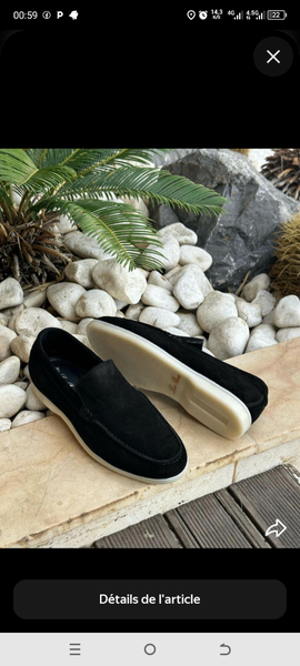 Mocassins en Daim Noir Élegants