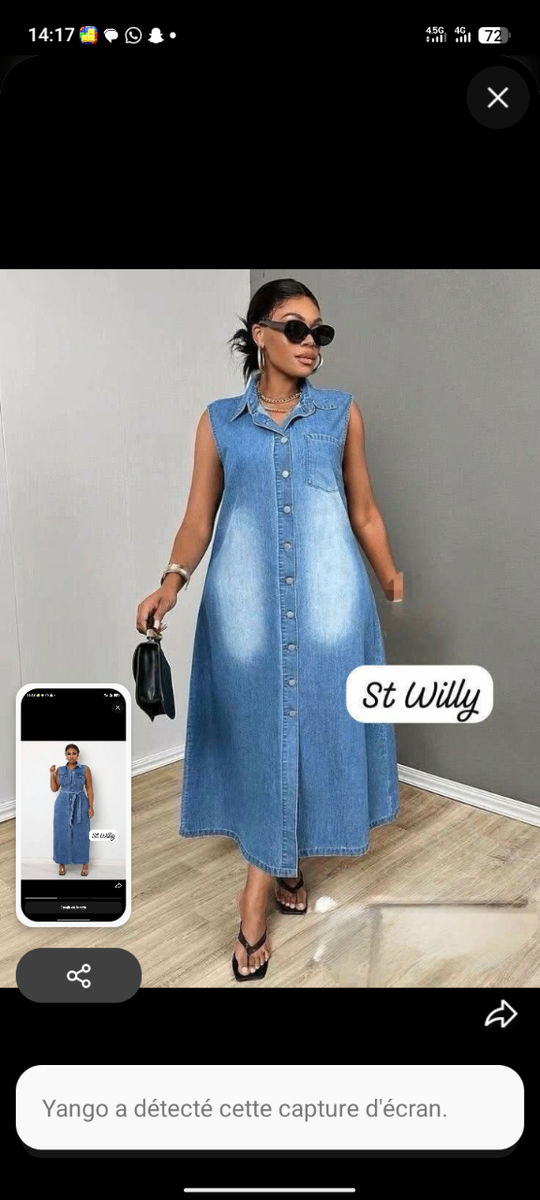 Robe longue en jean élégante