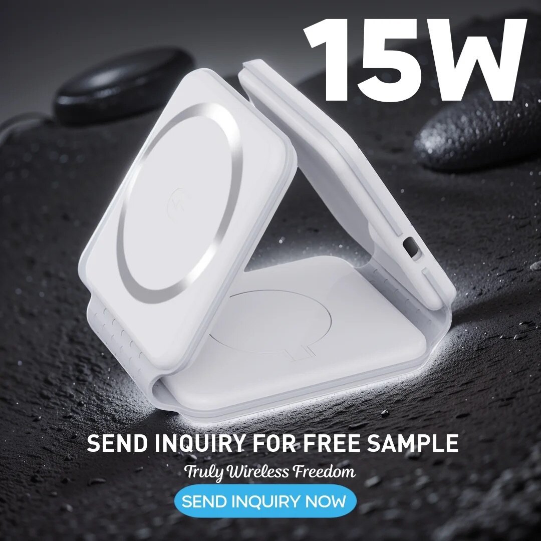 15W 3 in 1 Desktop Magnetic Charger Station