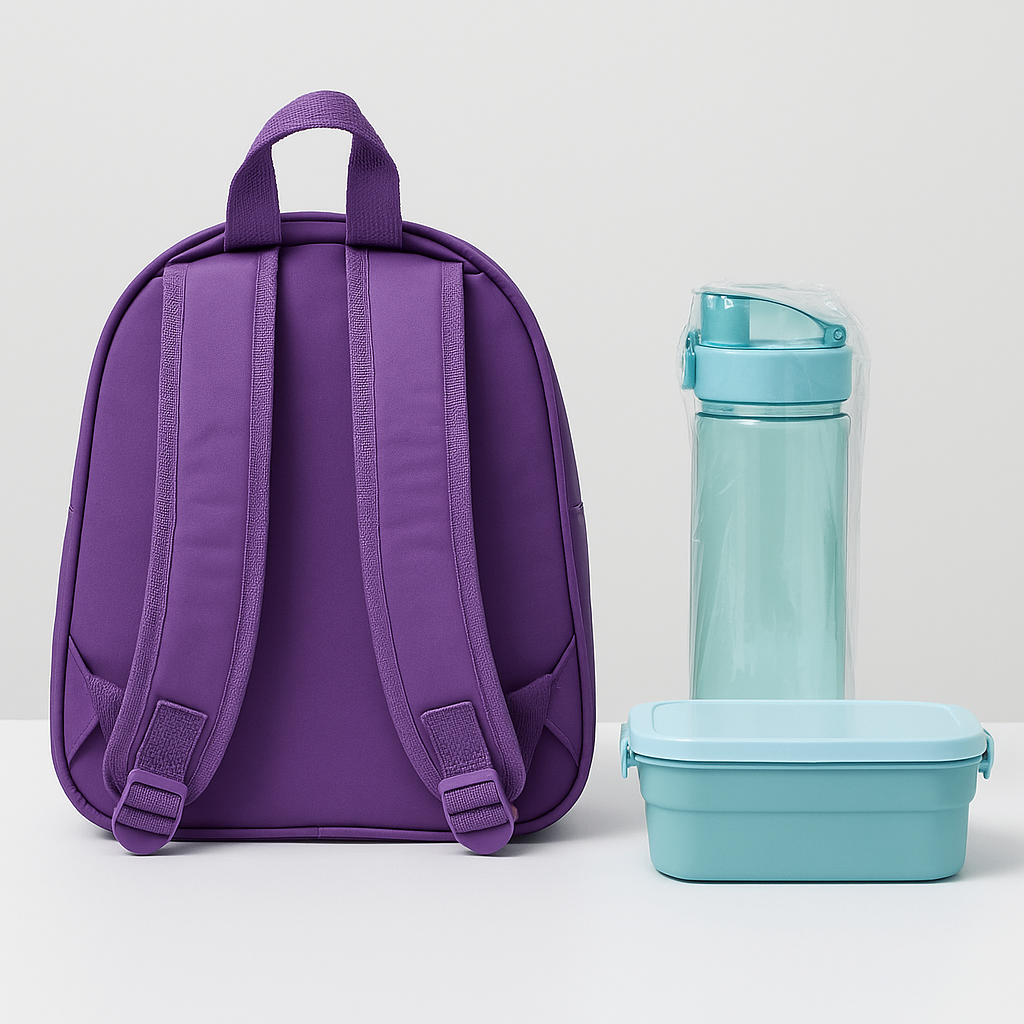 Ensemble Enfant Sac, Gourde, Boîte