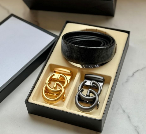 Black belt with two buckles