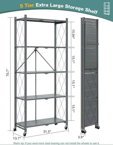 Étagère de rangement 5 niveaux