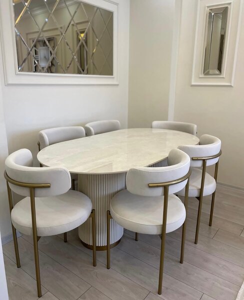 Table à manger moderne 6 place