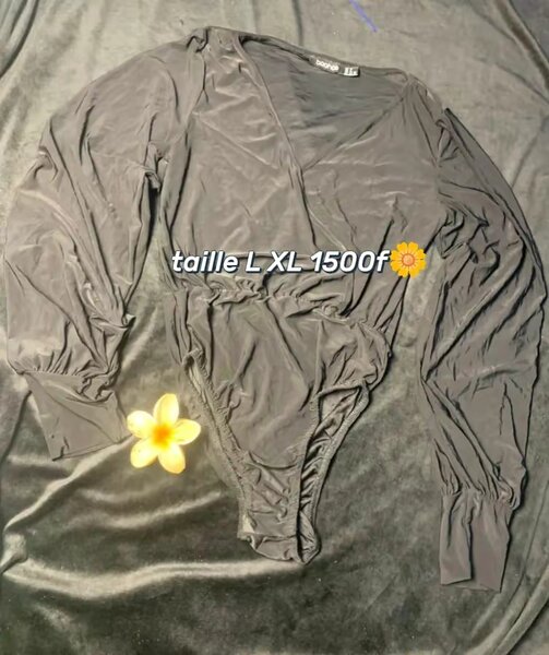 Body à manches longues noir