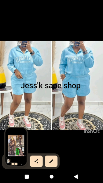 Ensemble décontracté bleu