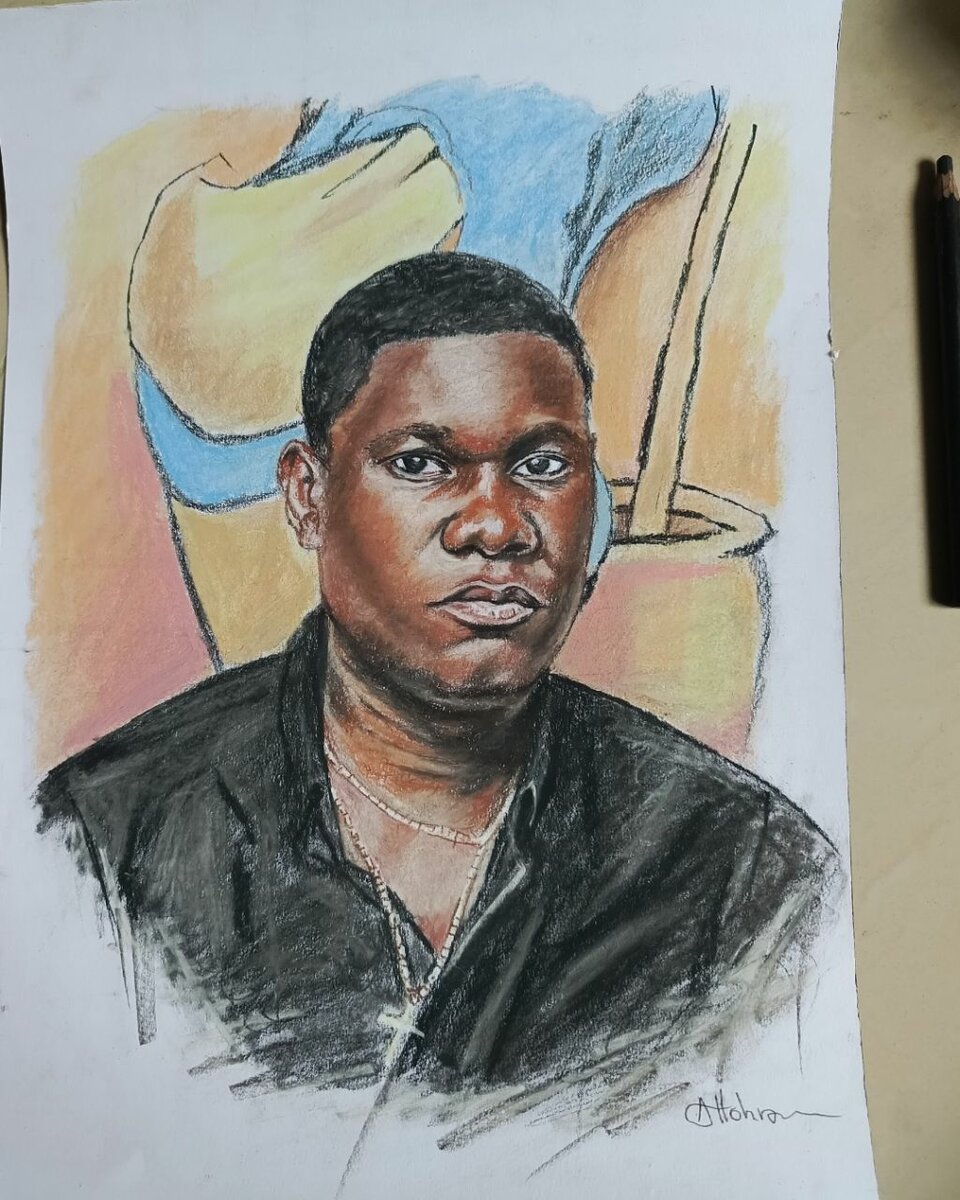 Portrait au pastel - A3