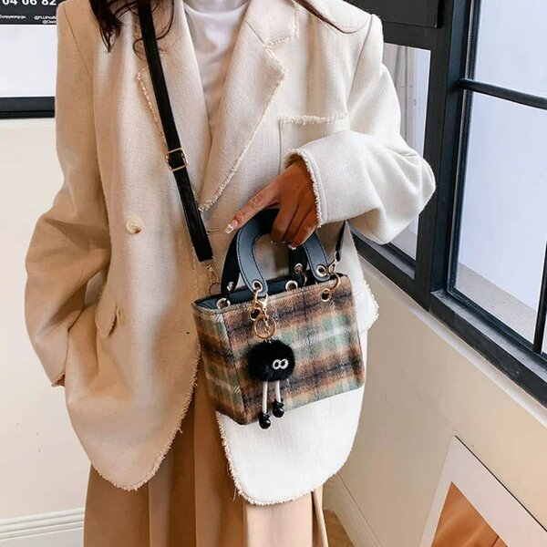 Sac à main en tartan mode