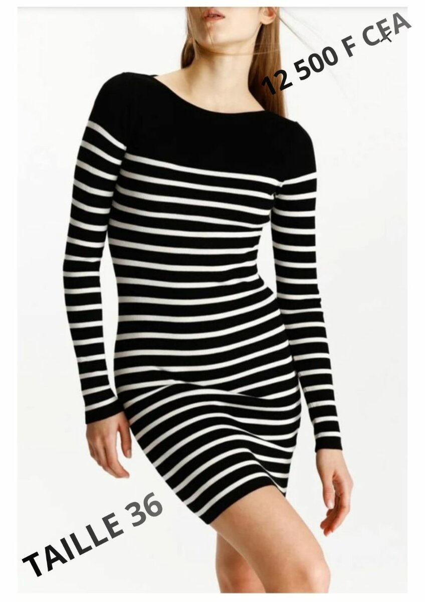 Robe rayée chic femme