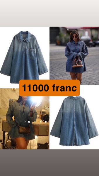 Robe chemise en jean élégante