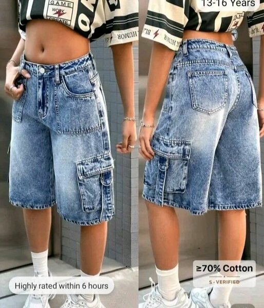 Shorts en jean à poches