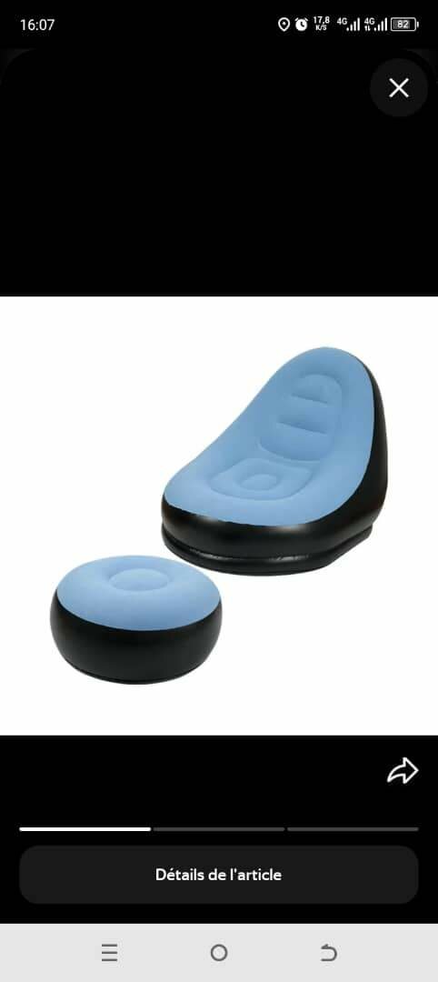 Chaise longue gonflable moderne