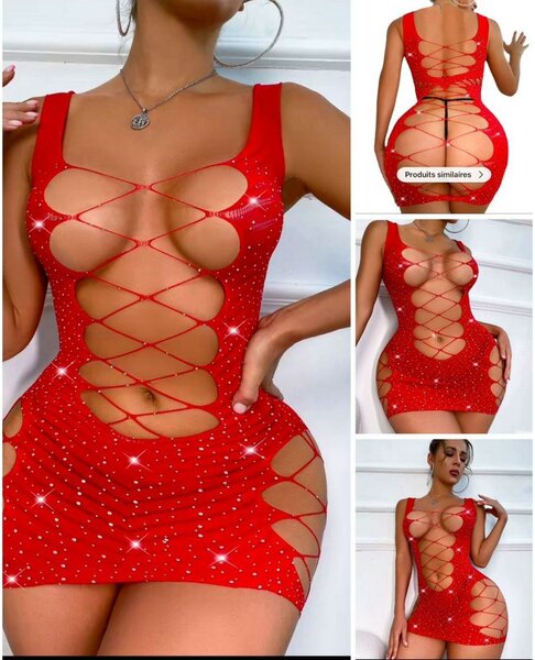 Sexy Red Cut-Out Dress