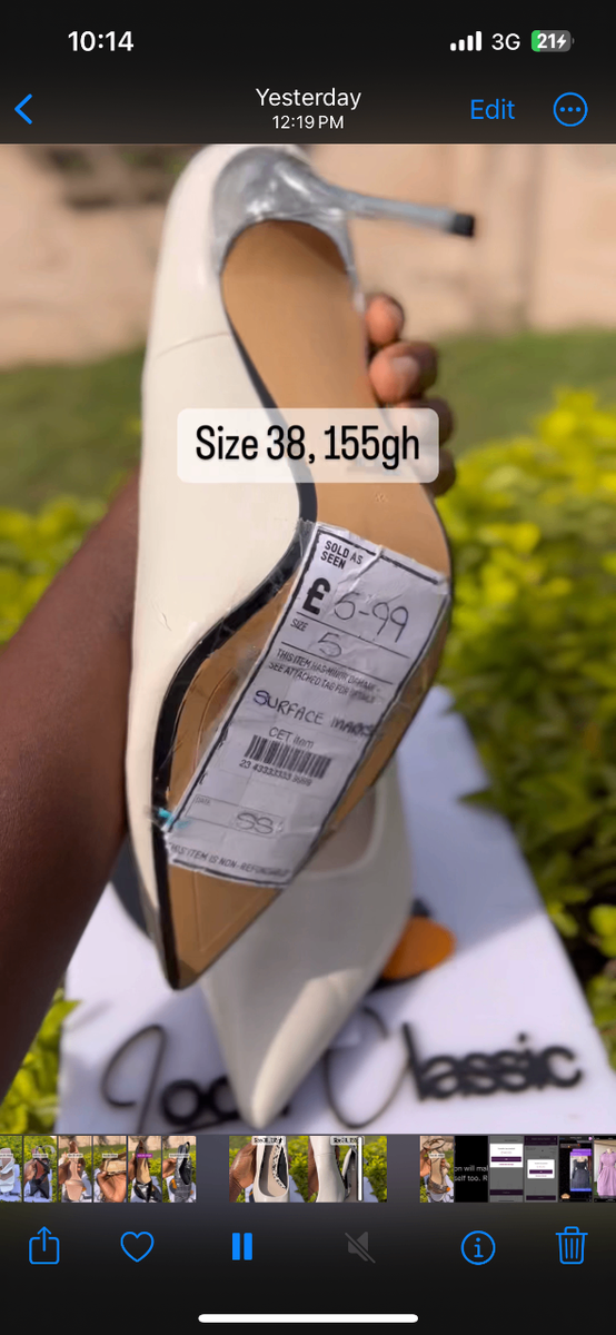 Size 38 , off white full shoe