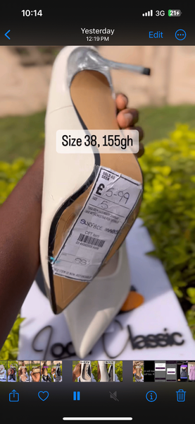 Size 38 , off white full shoe