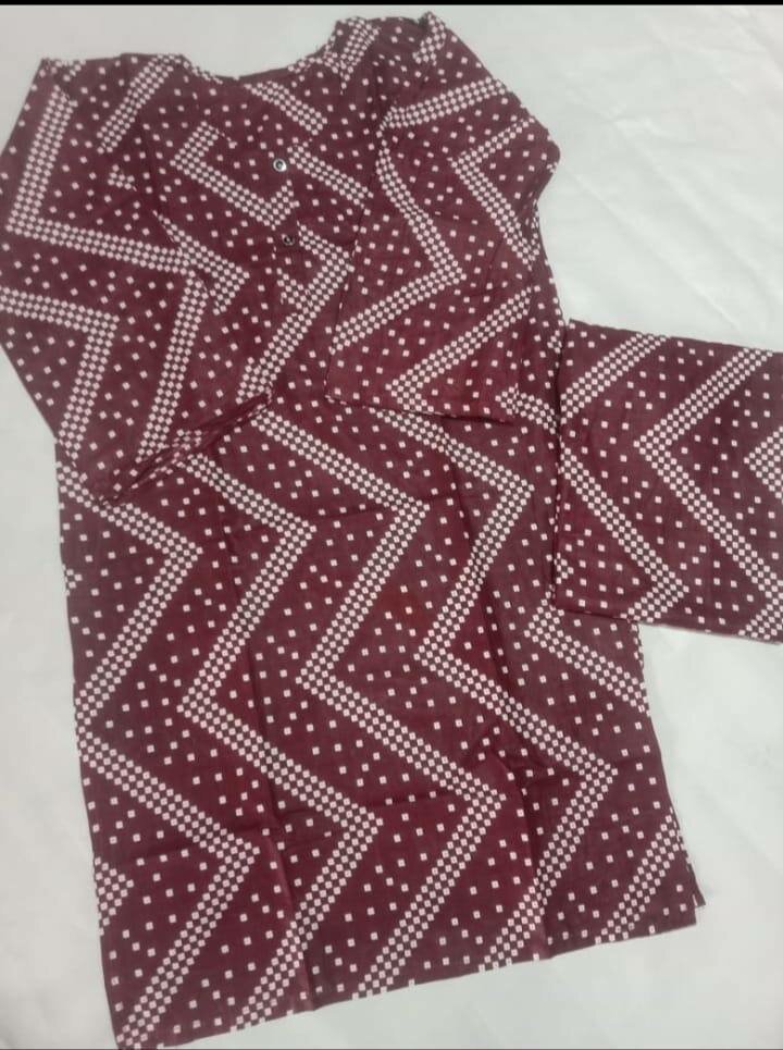 2 pcs lawn stitched suit