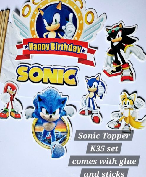 Sonic topper for decorating cakes