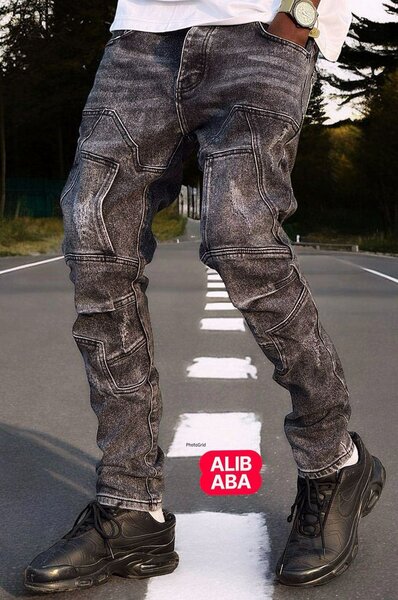 Jean Cargo Noir Tendance