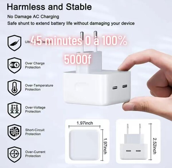 Chargeur Rapide USB-C 50W