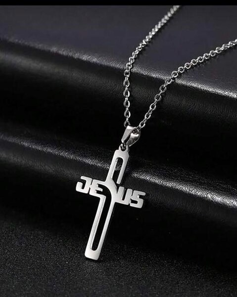 Collier Croix Acier Inoxydable