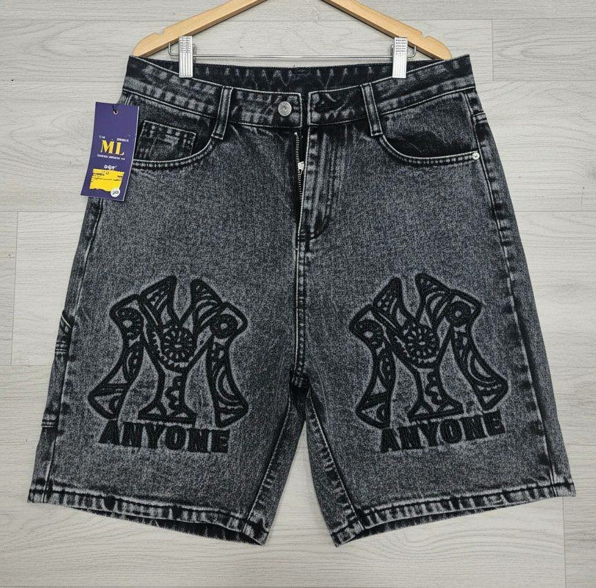 Shorts en denim imprimé