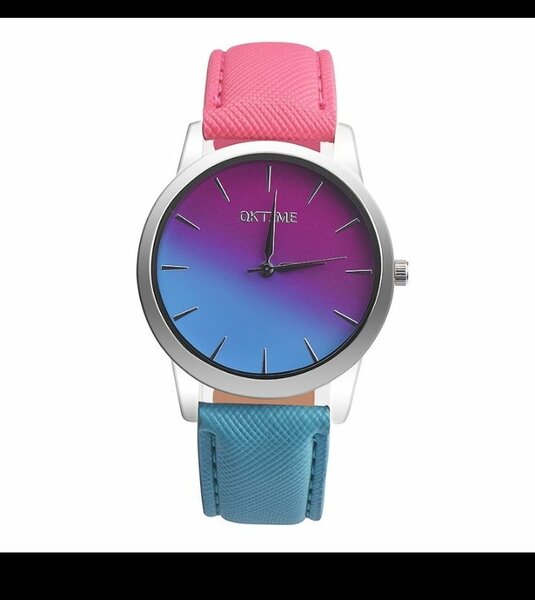 Two-coloured wrist watch.