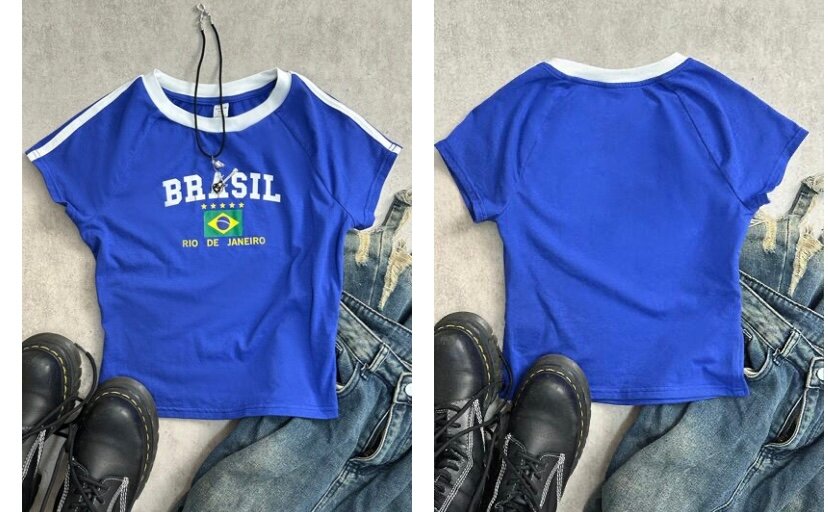 T-shirt Brésil bleue