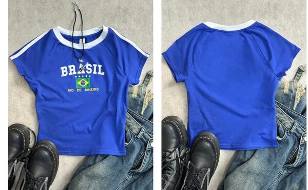 T-shirt Brésil bleue