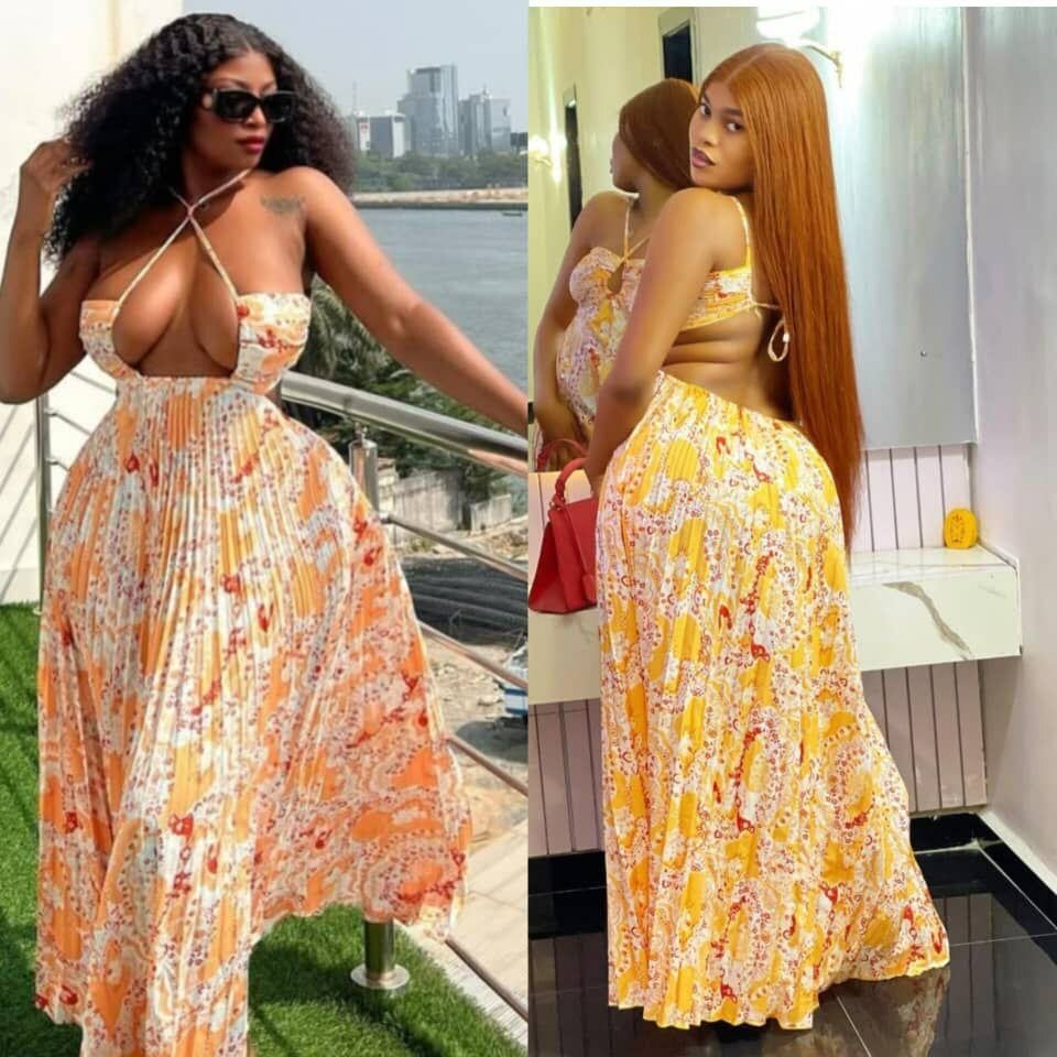 Robe longue à imprimés