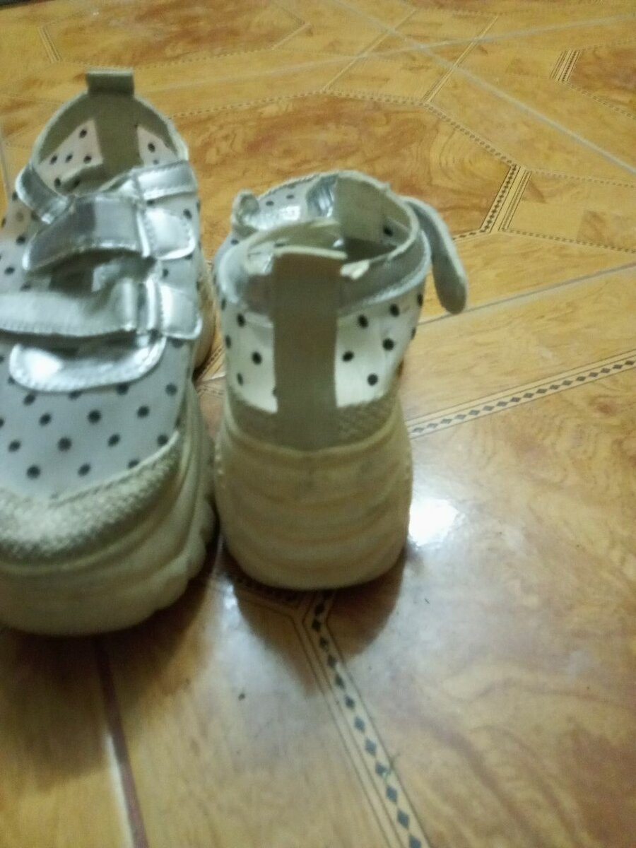 Baskets plateformes à pois femme