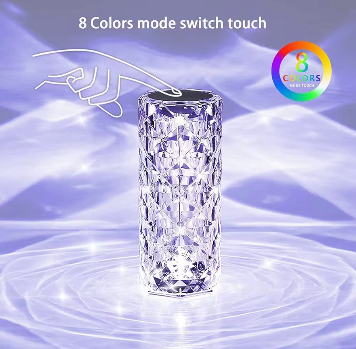 Lampe LED Cristal Tactile