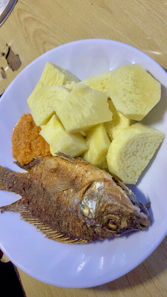 L´igname au poisson bouilli