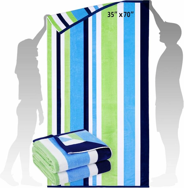 Serviette de Plage Rayée Polo