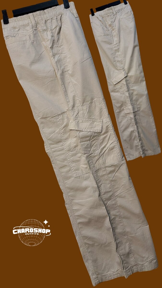 Pantalon cargo homme beige