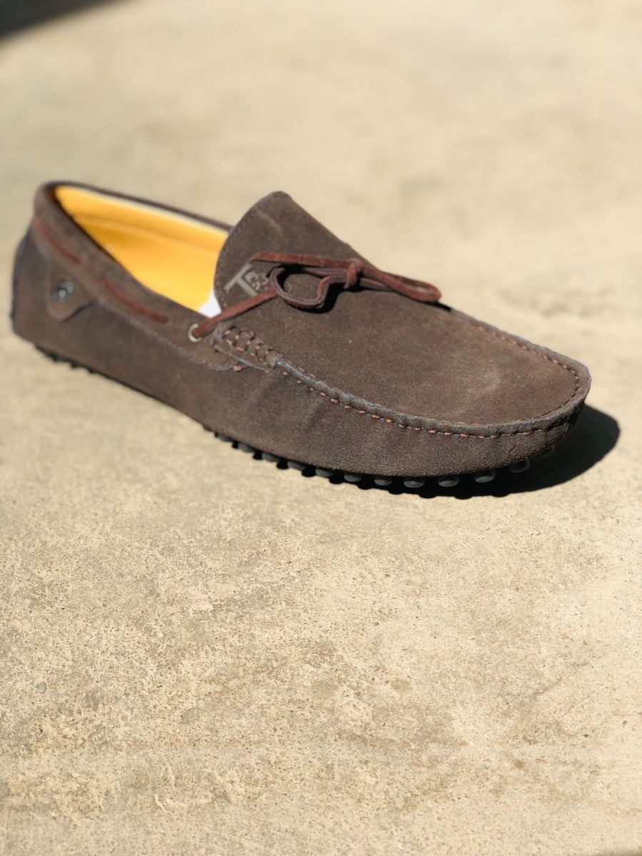 Suede moccasin brown