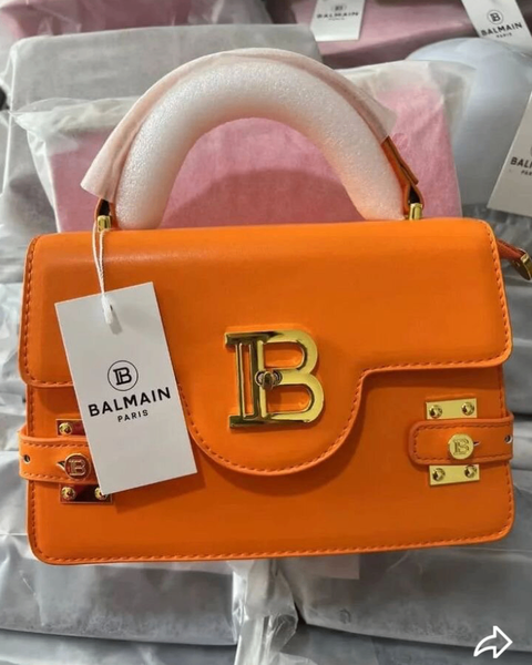 Sac à main en cuir orange