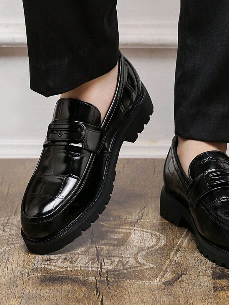 Mocassins élégants en cuir noir