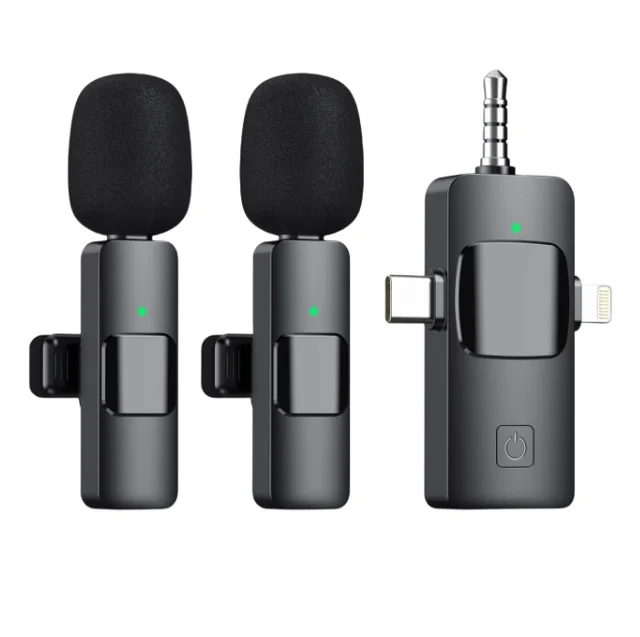 3 in 1 wireless lavalier microphone