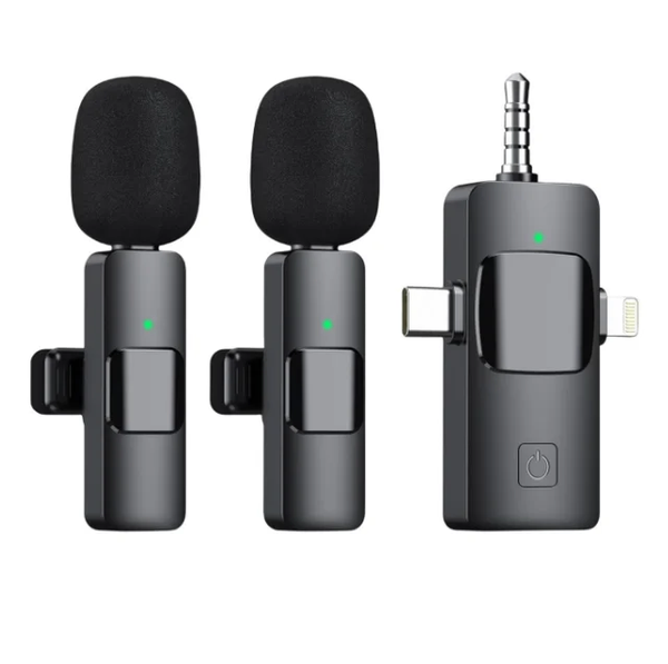 3 in 1 wireless lavalier microphone