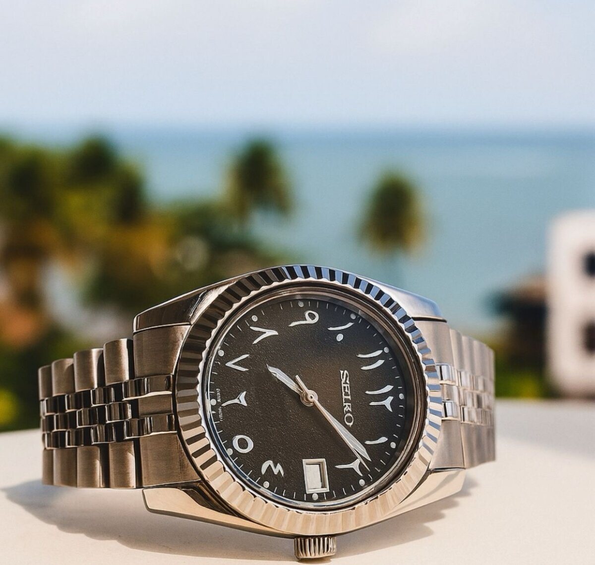 Montre Seiko mod Arabic noir