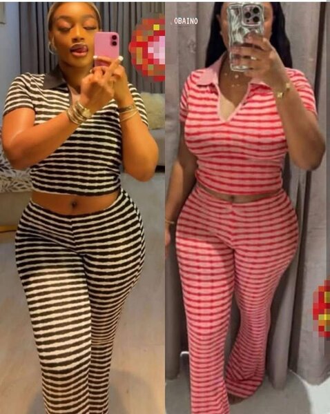 Ensemble rayé confortable