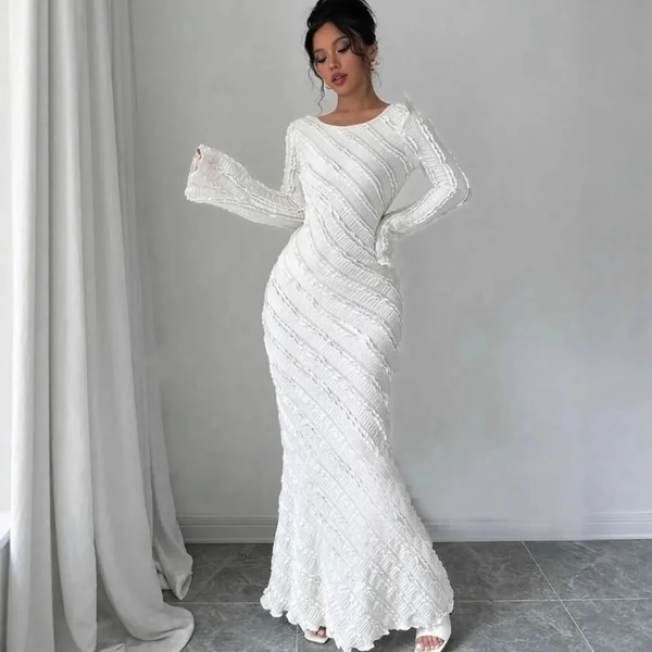 Robe élégante longue blanche